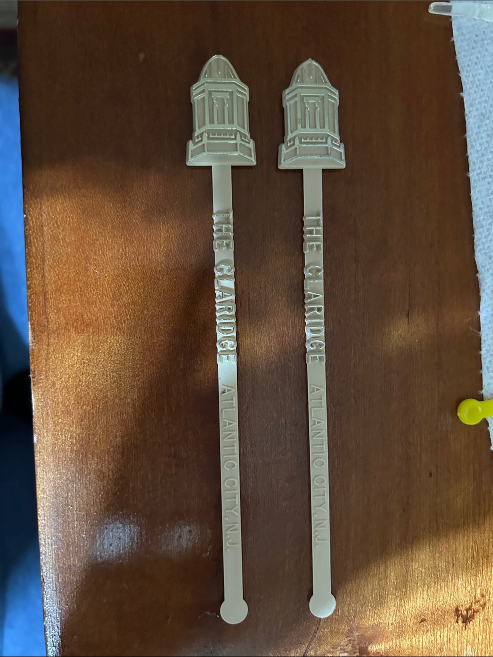Vintage The Claridge Hotel Atlantic City New Jersey swizzle